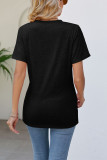 Plain V Neck Twisted Jersey Top