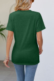 Plain V Neck Twisted Jersey Top