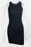 Plain Rib Sleeveless Tank Dress