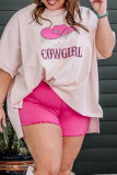 Rose Plus Size Sequined COWGIRL Graphic T-Shirt