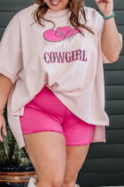 Rose Plus Size Sequined COWGIRL Graphic T-Shirt