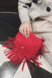 Button Closure Tassel Crossbody Bag For Kid's