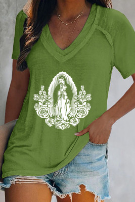 Mother Mary Print Graphic Tee