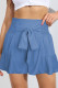 High Waist Tie Knot Ruffle Wide Leg Shorts