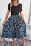 Floral Printed Pleated Midi Dress