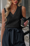 Sleeveless V Neck Spaghetti Tank Top