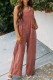 Plain Texture Wide Leg Cami Jumpsuit
