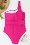 One Shoulder Waist Tie One Piece Swimsuit