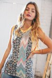 Leopard Chevron Print Tank Top