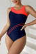 Color Block One Piece Swimsuit