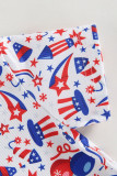 Independence Day Stars Print Baby Romper