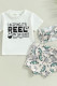 Letter Print Top and Bottom Girl 3PCS Set