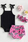 Ribbed Knitting Romper and Bottom Baby 3pcs Set
