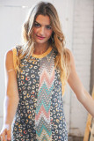 Leopard Chevron Print Tank Top