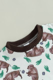 Cactus and Animals Print Baby Romper