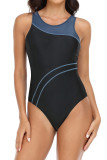 Color Block One Piece Swimsuit