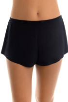 Black Ruffle Hem Swimwear Short