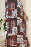 Boho Style Print Beach Cover Up Kimono
