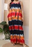 Plus Size Spaghetti Tie Dye Dress