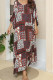 Boho Style Print Beach Cover Up Kimono