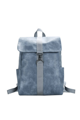 Plain Buckle PU Backpack