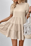 Plain Frilled Tiered Dress