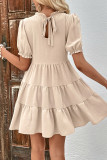 Plain Frilled Tiered Dress