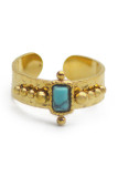 Open Stone And Steel Ring MOQ 5pcs