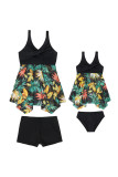 Twisted Printed Tankini Top With Bottom Mother And Me Tankini Set