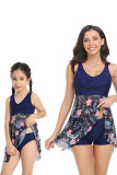 Twisted Printed Tankini Top With Bottom Mother And Me Tankini Set