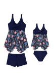 Twisted Printed Tankini Top With Bottom Mother And Me Tankini Set