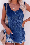 Buttoned Down Gradiant Printed Tank Top