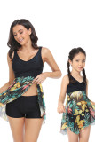 Twisted Printed Tankini Top With Bottom Mother And Me Tankini Set