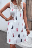 Palm Leaf Print SLeeveless Dress