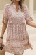 V Neck Ruffles Babydoll Floral Dress