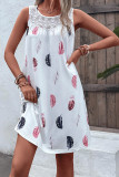 Palm Leaf Print SLeeveless Dress