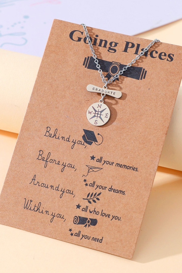 Compass Necklace MOQ 5PCS