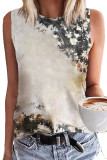 Multicolor Blank Apparel- Bleached Tie-dye Sleeveless Top