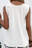 Eyelet Button Up Tank Top