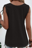 Eyelet Button Up Tank Top