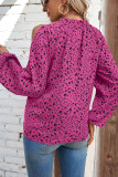 Cold Shoulder Frilled Collar Floral Blouse