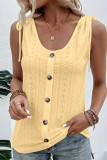 Eyelet Button Up Tank Top