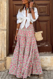 High Waist Floral Print Skirt Dress