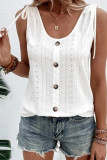 Eyelet Button Up Tank Top