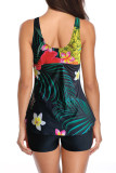 Plus Size Summer Beach Printing 2PCS Takini Set