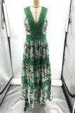 Sleeveless Lace Crochet Floral Maxi Dress