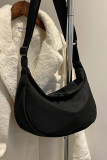 Plain Nylon Moon Crossbody Bag MOQ 3pcs