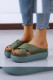 Criss Cross PU Straps Sandals