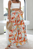 Plain Elastic Drawstring Waist Pockets Wide Leg Pants