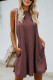 Red Crisscross Cut-out Back Knit Sleeveless Dress